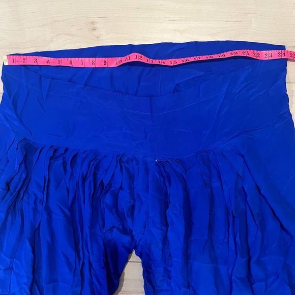 Women’s Indian 3 Piece Blue Silk Sequin Top & Pants w Matching Wrap-Large - Picture 11 of 11